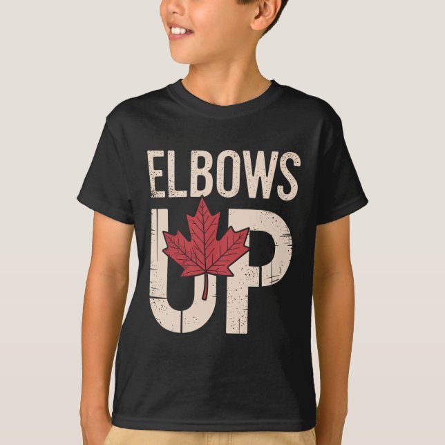 Camiseta Funny Canada Meme Elbows Up (1)  (Anverso)