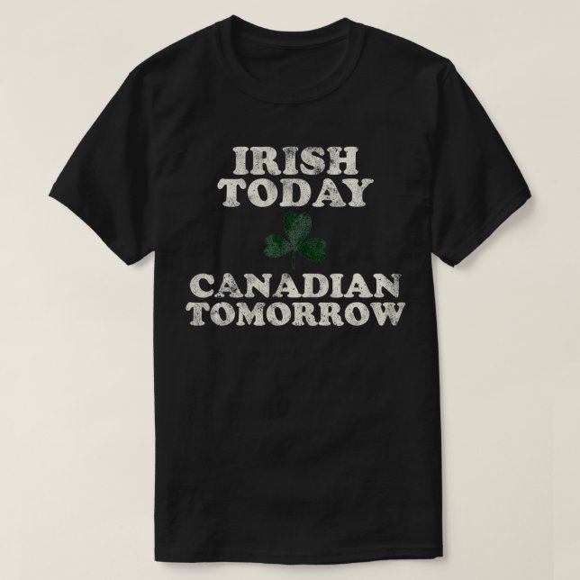 Camiseta Funny Canadian Irish St Patricks Day Canadá (Diseño del anverso)