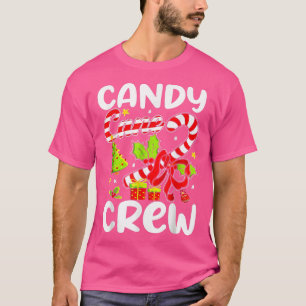 Camiseta Funny Candy Cane Crew Christmas Pajamas Xmas