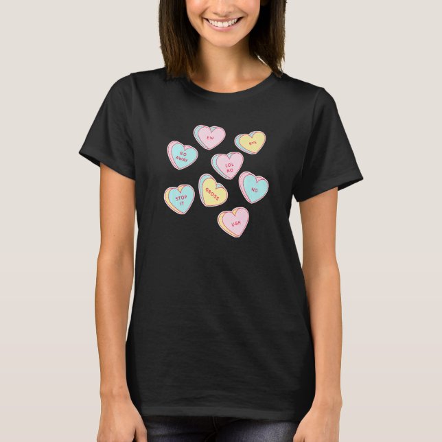 Camiseta Funny Candy Heart Messages Premium (Anverso)