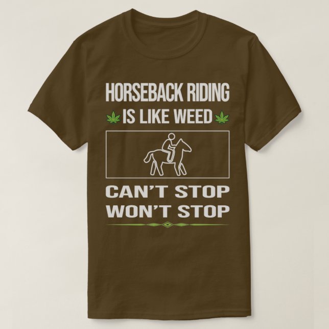 Camiseta Funny Cant Stop Horseback Montando Caballos (Diseño del anverso)