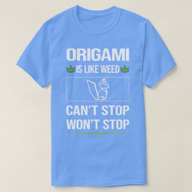 Camiseta Funny Cant Stop Origami (Diseño del anverso)