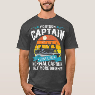 Camiseta Funny Capitán de Pontón Boat Lake Boating Beer