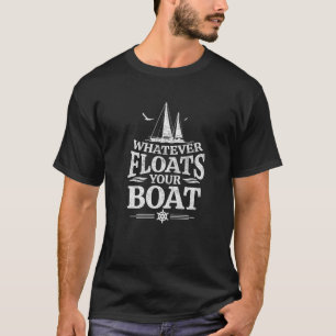 Camiseta Funny Capitán Náutico En Bote Me Flota El Barco