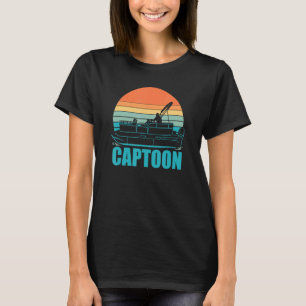 Camiseta Funny Captoon Pontoon Tritoon Captain Pont