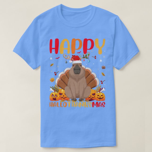 Camiseta Funny Capybara Animal Lover Happy Capybara HelloTh (Diseño del anverso)