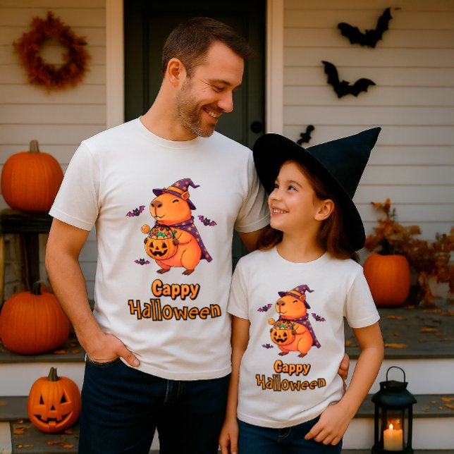 Camiseta Funny Capybara "Cappy Halloween" Personalizado (Subido por el creador)