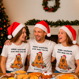 Camiseta Funny Capybara Christmas (Personalized)