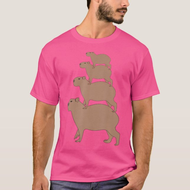 Camiseta Funny Capybara Pirámide Capybara Viajando en Capyb (Anverso)