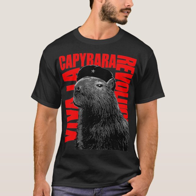 Camiseta Funny Capybara Viva La Capybara Ama Capybaras Cort (Anverso)