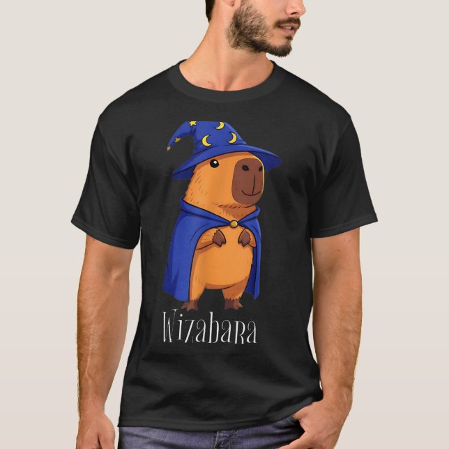 Camiseta Funny Capybara Wizard Costume Wizabara Graphic Kid (Anverso)