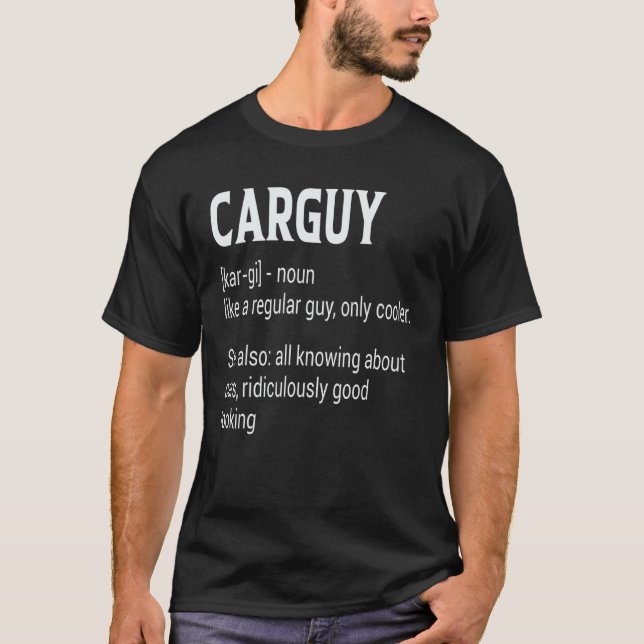 Camiseta Funny Car Guy Definition Gear Head Vehiculos & Mec (Anverso)