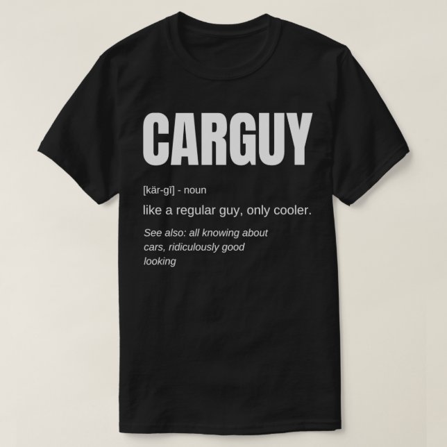 Camiseta Funny Car Guy Gift CARGUY Definition Pullover (Diseño del anverso)