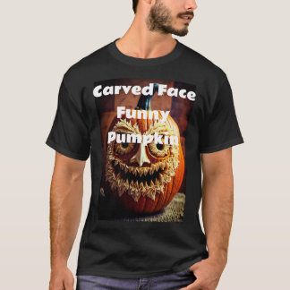 Camiseta Funny Cara de calabaza tallada vestido de Hallowee