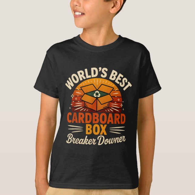 Camiseta Funny Cardboard Box Breaker Downer Sarcastic Retro (Anverso)