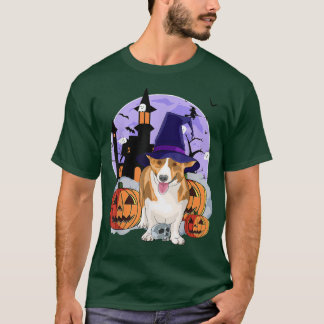 Camiseta Funny Cardigan Welsh Dog Halloween Bruja Calabaza 