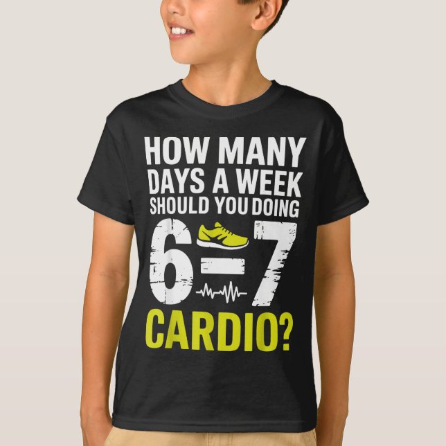 Camiseta Funny Cardio Motivation Fitness Humor Running Work (Anverso)