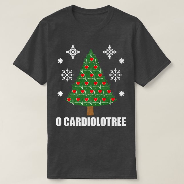 Camiseta Funny Cardiologist Christmas Tree Cardiology Offic (Diseño del anverso)