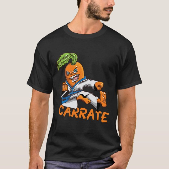 Camiseta Funny Carrate Carrot Karate Mail Martial Arts Mart (Anverso)