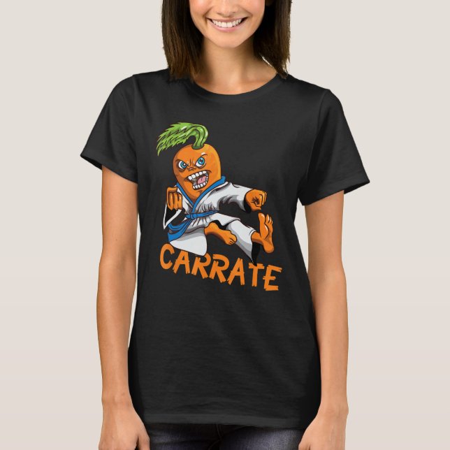 Camiseta Funny Carrate Carrot Karate Mail Martial Arts Mart (Anverso)