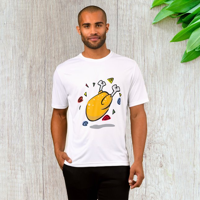 Camiseta Funny Cartoon Roast Chicken Falling (Subido por el creador)