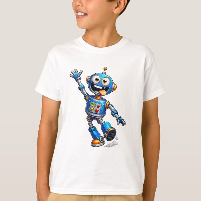 Camiseta Funny Cartoon Tech Character Design (Anverso)