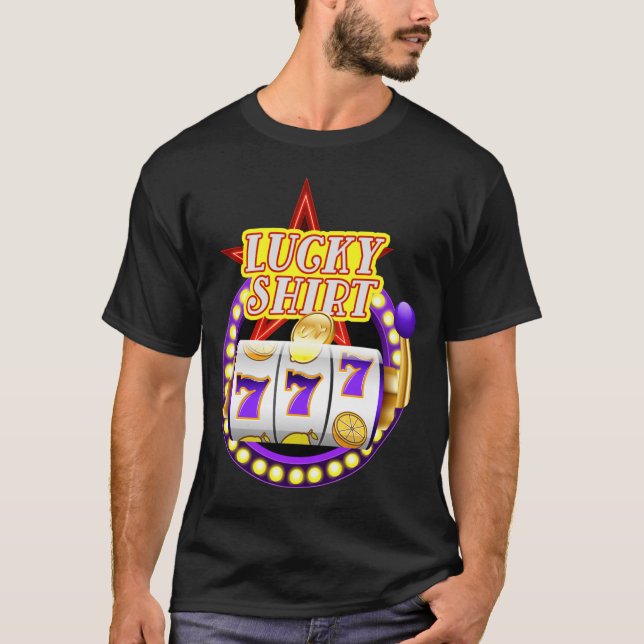 Camiseta Funny Casino Slot Machine Jackt Lucky  (Anverso)