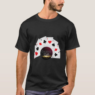 Camiseta Funny Casino Star Poker Cards Aces Tee Para Jugado