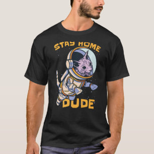 Camiseta Funny Cat Astronauta Space Premium