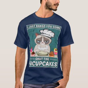 Camiseta Funny Cat Baking Te Pedí Que Cerraran El Fuc