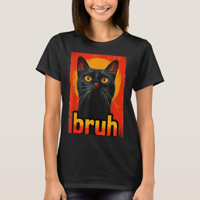 Camiseta Funny Cat Bruh For Teens Boys Girls Men Women Meme (Anverso)