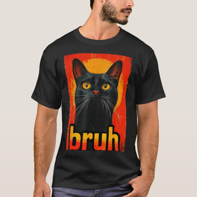 Camiseta Funny Cat Bruh For Teens Boys Girls Men Women Meme (Anverso)