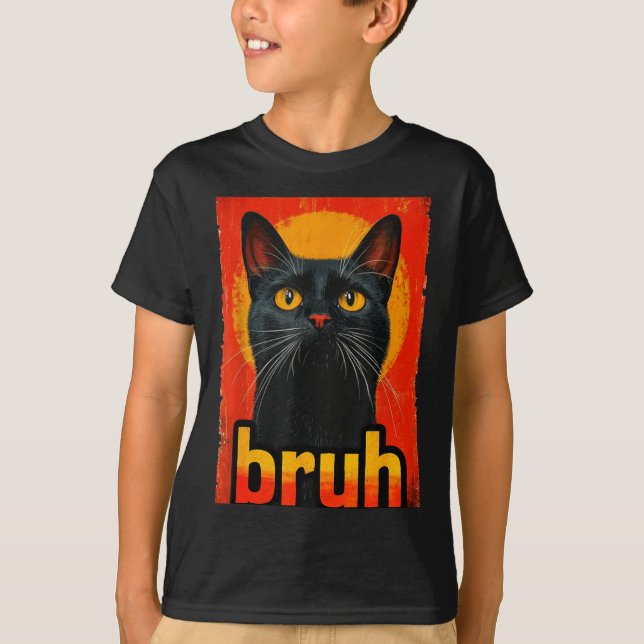 Camiseta Funny Cat Bruh For Teens Boys Girls Men Women Meme (Anverso)