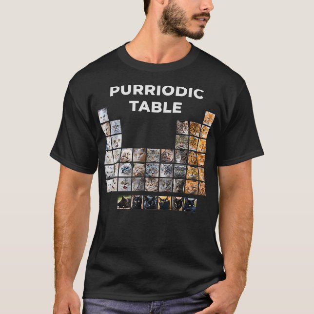 Camiseta Funny Cat Chemistry Pun Periodic Table Gift For (Anverso)