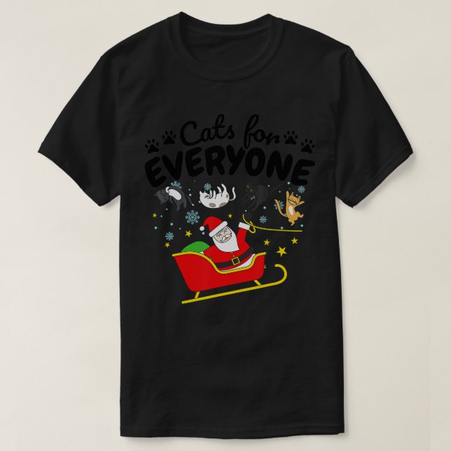 Camiseta Funny Cat Christmas Cats for Everyone  - 1  (Diseño del anverso)