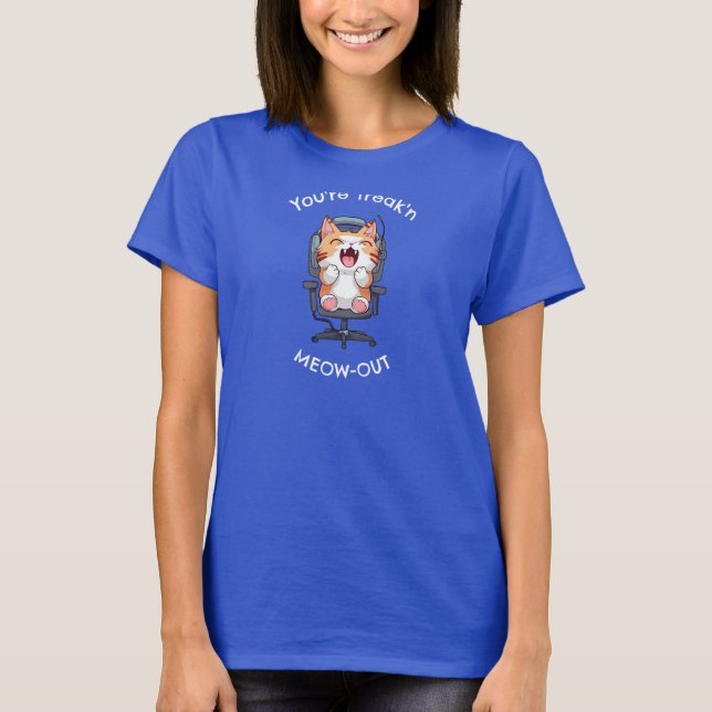 Camiseta Funny Cat Freak'n Meow Out (Anverso)