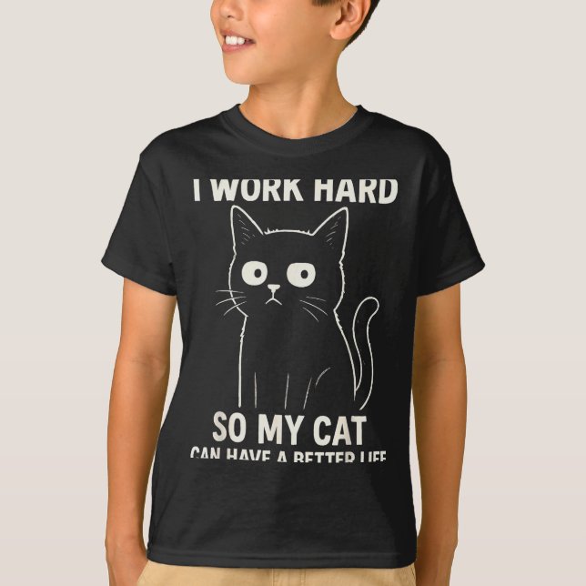 Camiseta Funny Cat Graphic Tee Men Women Coworker Meme Humo (Anverso)