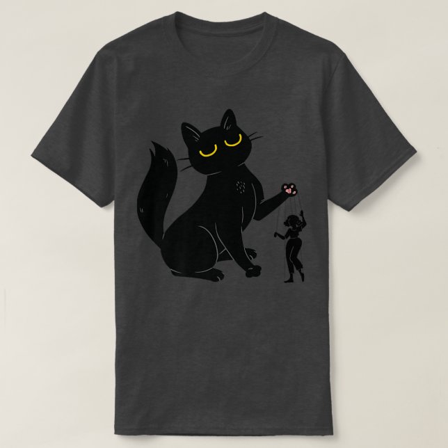 Camiseta Funny Cat & Human Puppet  (Diseño del anverso)