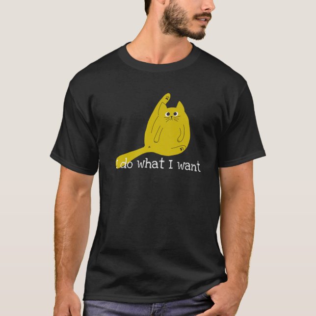Camiseta Funny Cat I Do What I Want (Anverso)