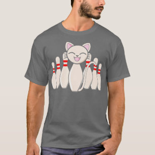 Camiseta Funny Cat Lover Bowling Pin Cat Bowler Pl