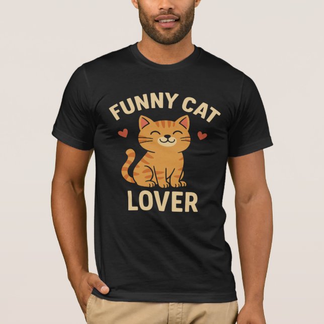 Camiseta Funny Cat Lover T-Shirt – Cute & Hilarious Cat (Anverso)