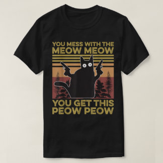 Camiseta Funny Cat Meow Meow Peow Peow