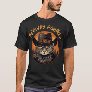 Camiseta Funny Cat Meowdy Partner Country Music Lover Cowbo