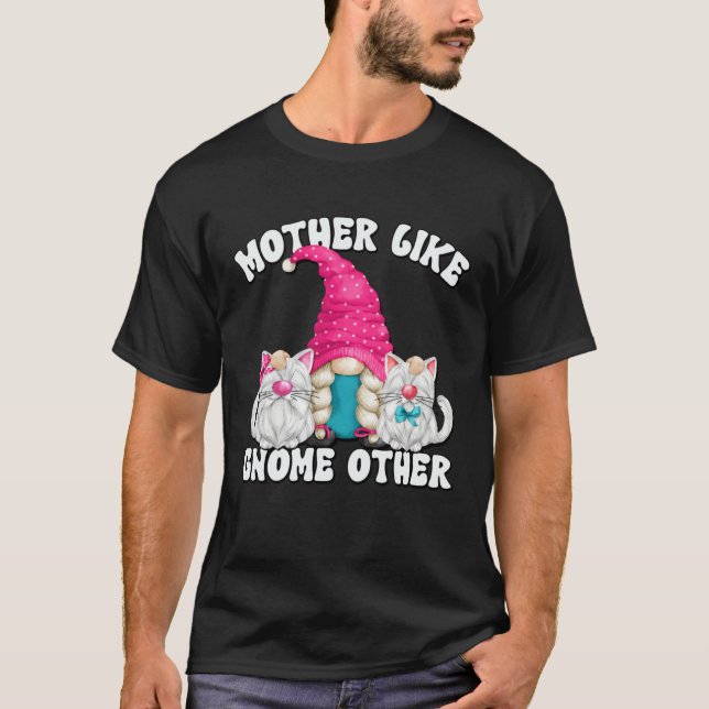 Camiseta Funny Cat Mom Saying Mothers Day Gnome For Best Ca (Anverso)