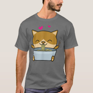 Camiseta Funny Cat Ramen Noodles Bowl Gift Kawaii Neko Japa