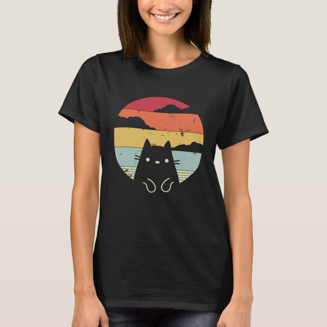 Camiseta Funny Cat Retro Style (Anverso)