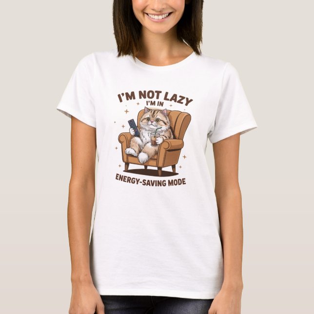 Camiseta Funny Cat Sarcastic Sassy Lazy (Anverso)