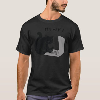 Camiseta Funny Cat Typing on laptop computer Classic T-Shir