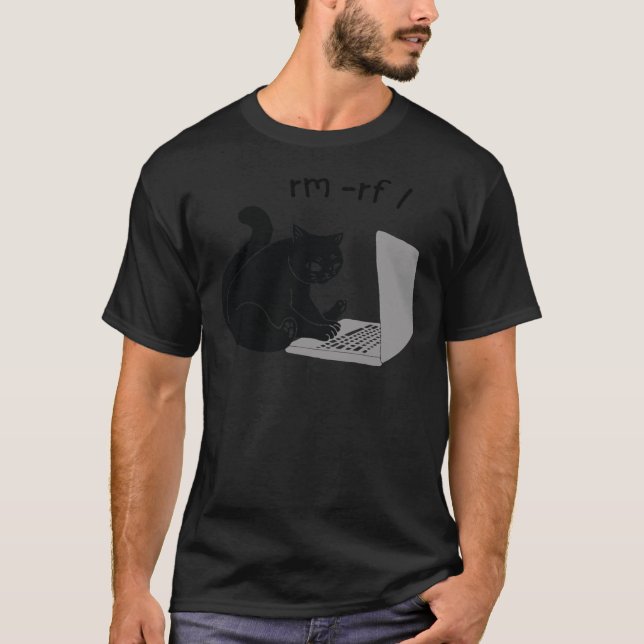 Camiseta Funny Cat Typing on laptop computer Classic T-Shir (Anverso)