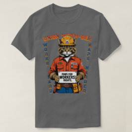 Camiseta Funny Cat Union Member Labour Day desde California